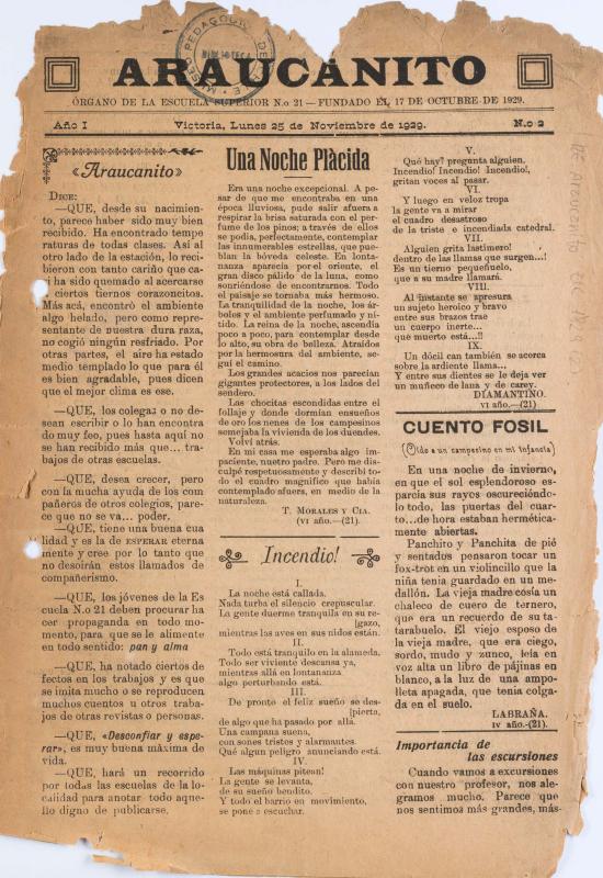 Araucanito, año I, n° 2 (1929)