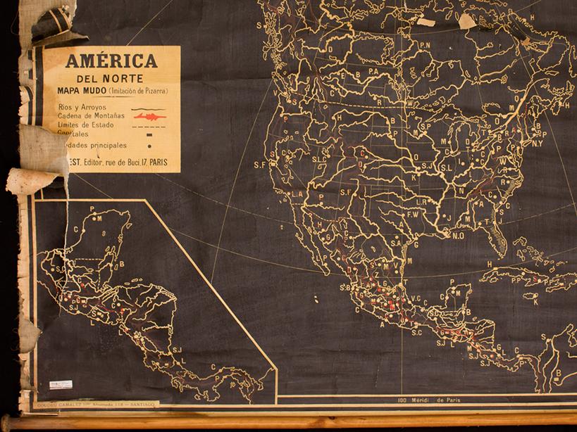 Mapa pizarra América del Norte
