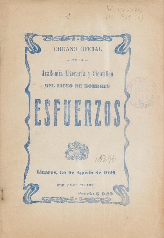 Esfuerzos, año I, n° 3 (1929) Esfuerzos, año I, n° 3 (1929)