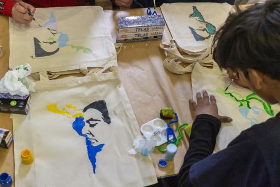 Foto del taller de esténcil