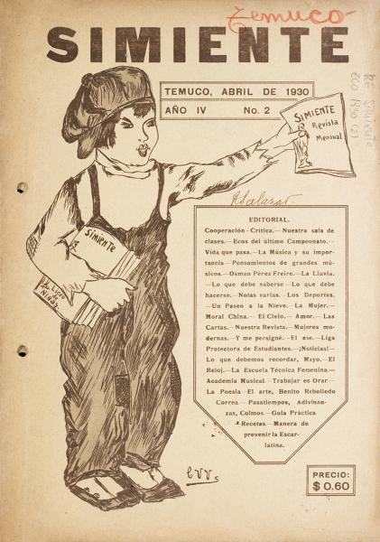Portada Simiente, año V, n° 2 (1930)